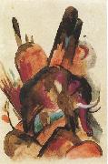 Franz Marc Elephant (mk34) oil on canvas